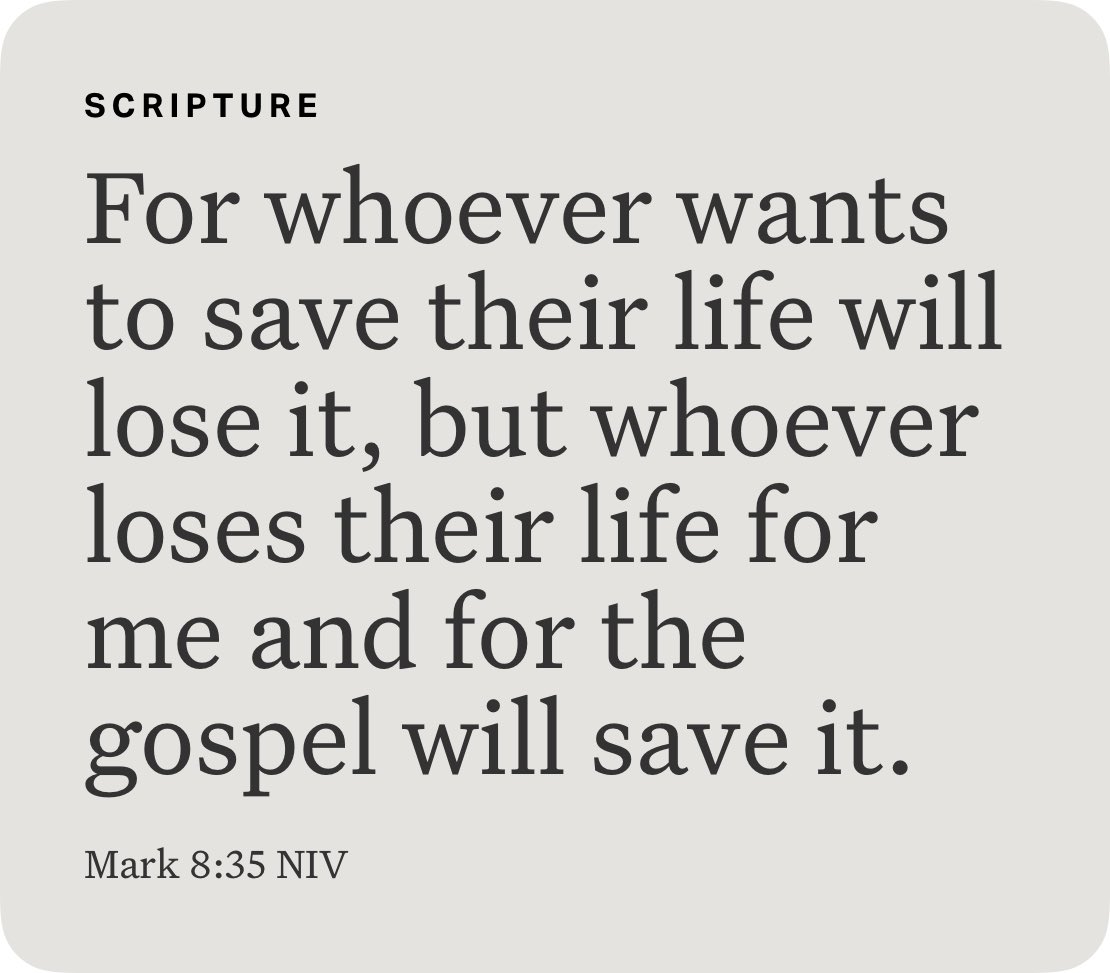 EricGray0's tweet photo. Mark 8:35 NIV https://t.co/OhwIn2tbVM https://t.co/AnDDIH0YOz