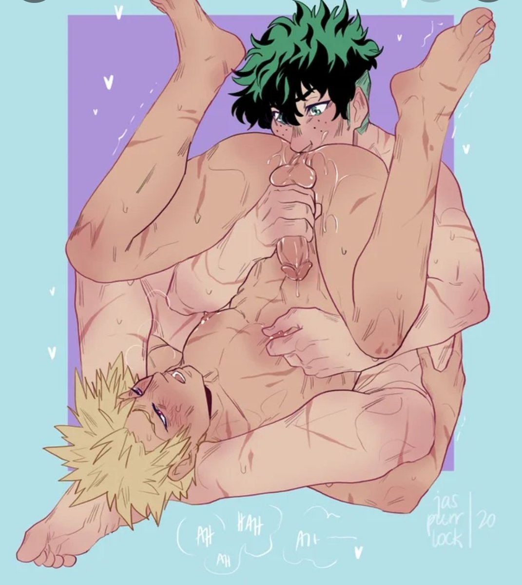 IJackinthebox's tweet photo. #Deku being a good boy &amp; eating Kachan's dirty ass after training. Afterwards, Bakugo tells Deku to make out with Uraraka, who doesn't know she's tasting a tongue that was just inside Ground Zero's ass. #MyHeroAcademia #MyHeroAcademiansfw #hentai #yaoi #bkdk #bkdkfanart #dbz https://t.co/raSQ13Vr3i
