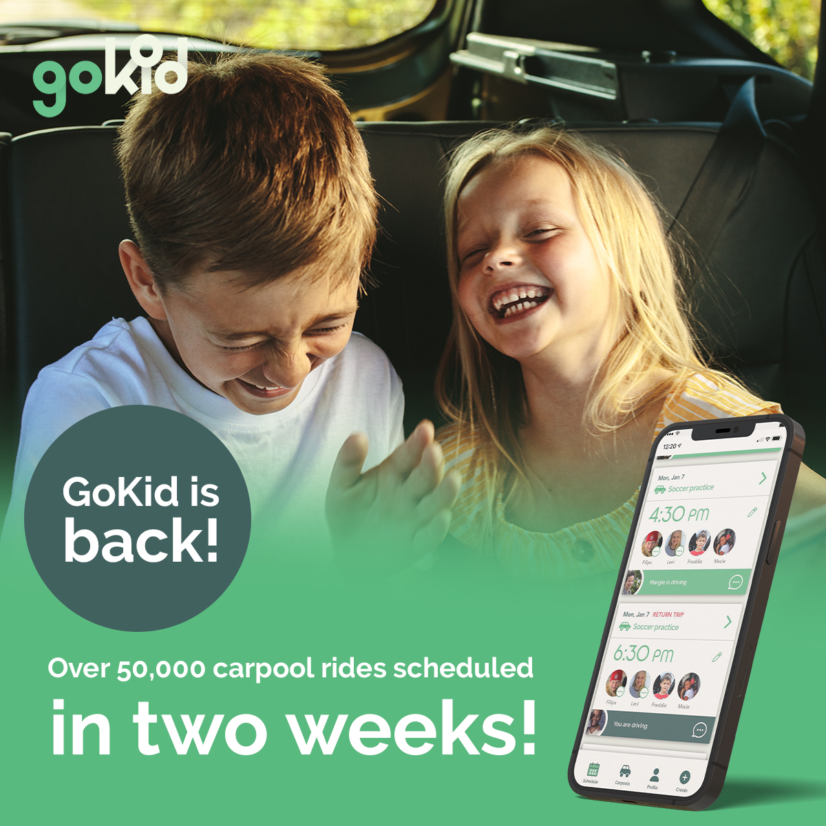 We are proud to improve busy families' daily lives: More than 50,000 carpool trips have been scheduled since our relaunch. Helping parents to save time + drive less.

Download the free GoKid app: gokid.mobi

#carpooling #sharedmobility #backtoschool