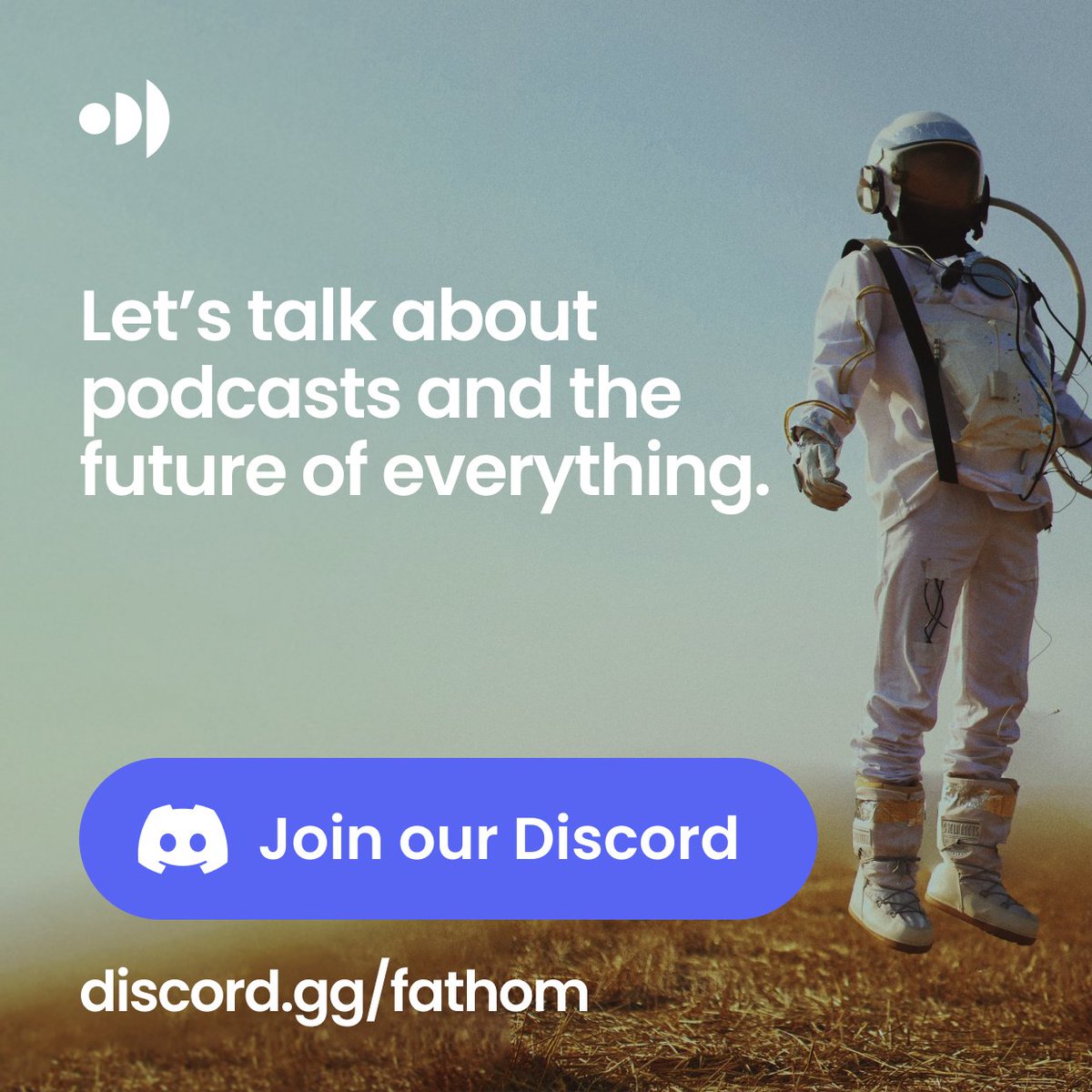 fathom_infinity's tweet photo. Let's talk about podcasts and the future of everything. Join us on Discord.

https://t.co/GoNpEXCMt6 https://t.co/H5afyF2bj1