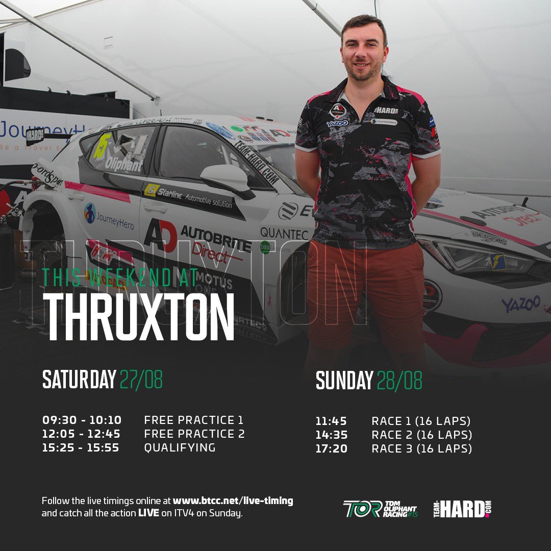 Slightly different schedule to what I originally had planned for this weekend 😅

Thanks for all the messages of support this afternoon; can’t wait to get cracking now and go have some fun! 

#TO15 // #BTCC