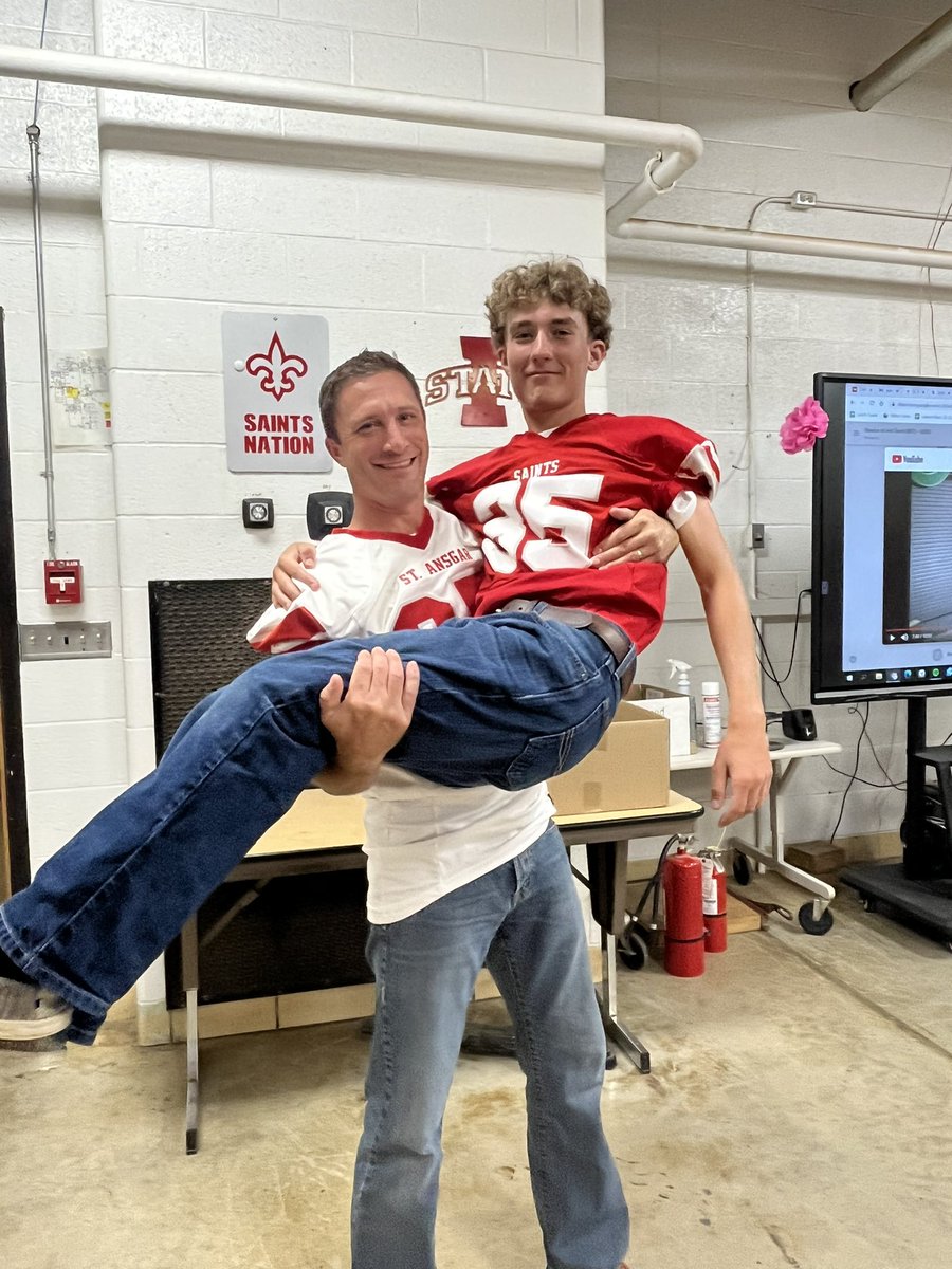 STAIndTech's tweet photo. Fun to wear Drew Offen’s jersey today!  It’s even my old football number! https://t.co/eLevKTDIw9