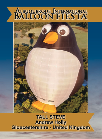 balloonfiesta's tweet photo. Welcome Pilot Andrew Holly of Gloucestershire, United Kingdom. Andrew flies the balloon Tall Steve. #BalloonFiesta https://t.co/dq6wxfLtTC