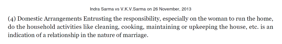 In Indra Sarma v. V.K.V. Sarma, (2013) 15 SCC 755 Para 55 (4) lists out the responsibilities of a Female Partner in a 'relationship in the nature of marriage'. No such responsibilities have been listed out for a Wife. Hence Proved: Live-In > Marriage 😂 #MarriageStrike