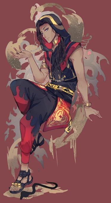 Jamil!I really like how this one turned out :DHis snake hair was so fun to draw X3#twistedwonderland 