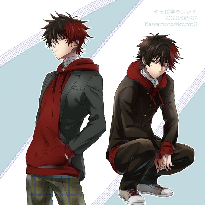 学パロか現代遠征かの肥前くんの服装を妄想ブレザー?or学ラン? 