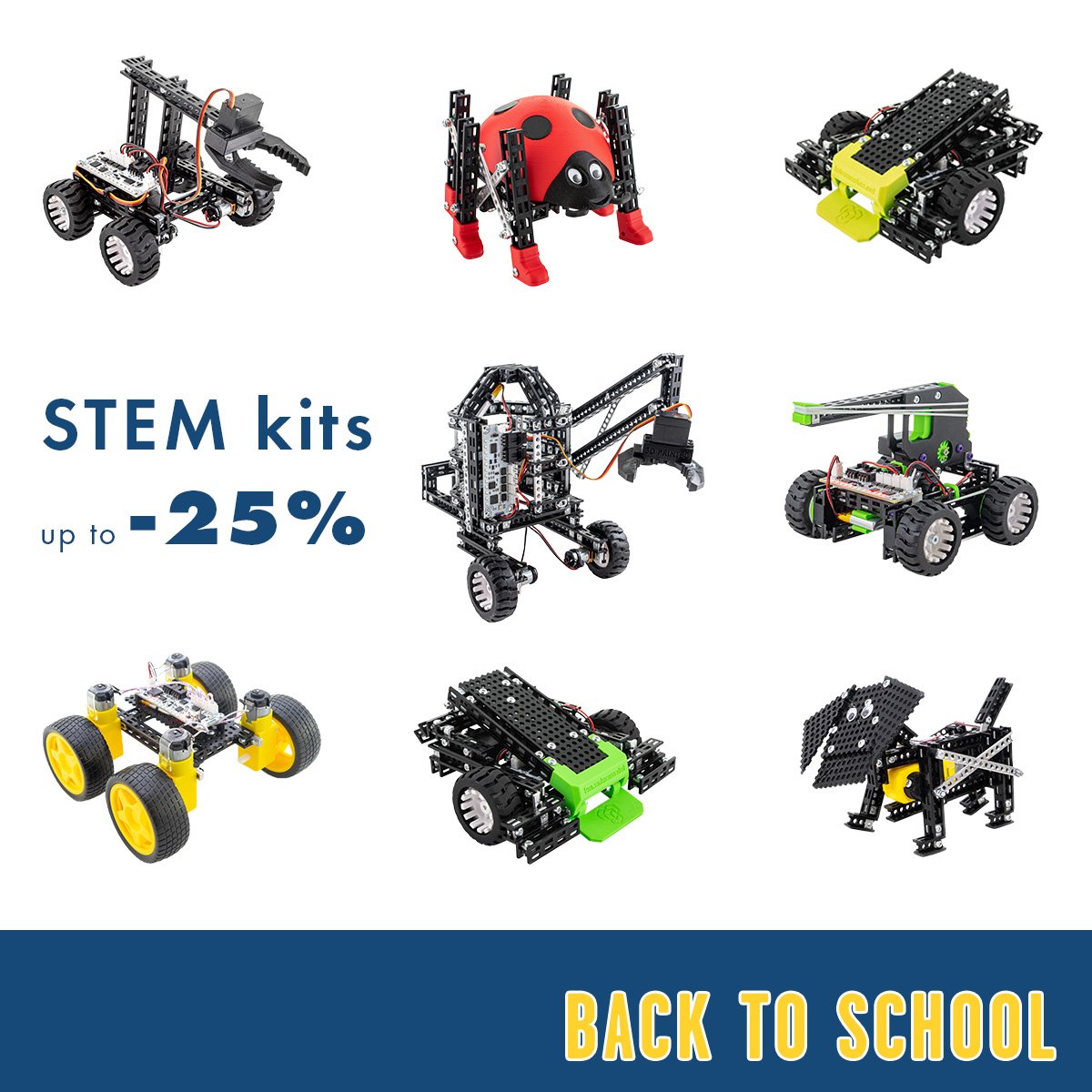 Totemmaker's tweet photo. Coming back to school doesn't have to mean the end of fun and games 🤸

All #STEM kits, made for having fun, yet also teaching some of the most significant skills, are on sale now. Enjoy the discounts up to -25%! 💥

Learn more: https://t.co/ZUx3E5y3xP https://t.co/QTFvKzmQTt
