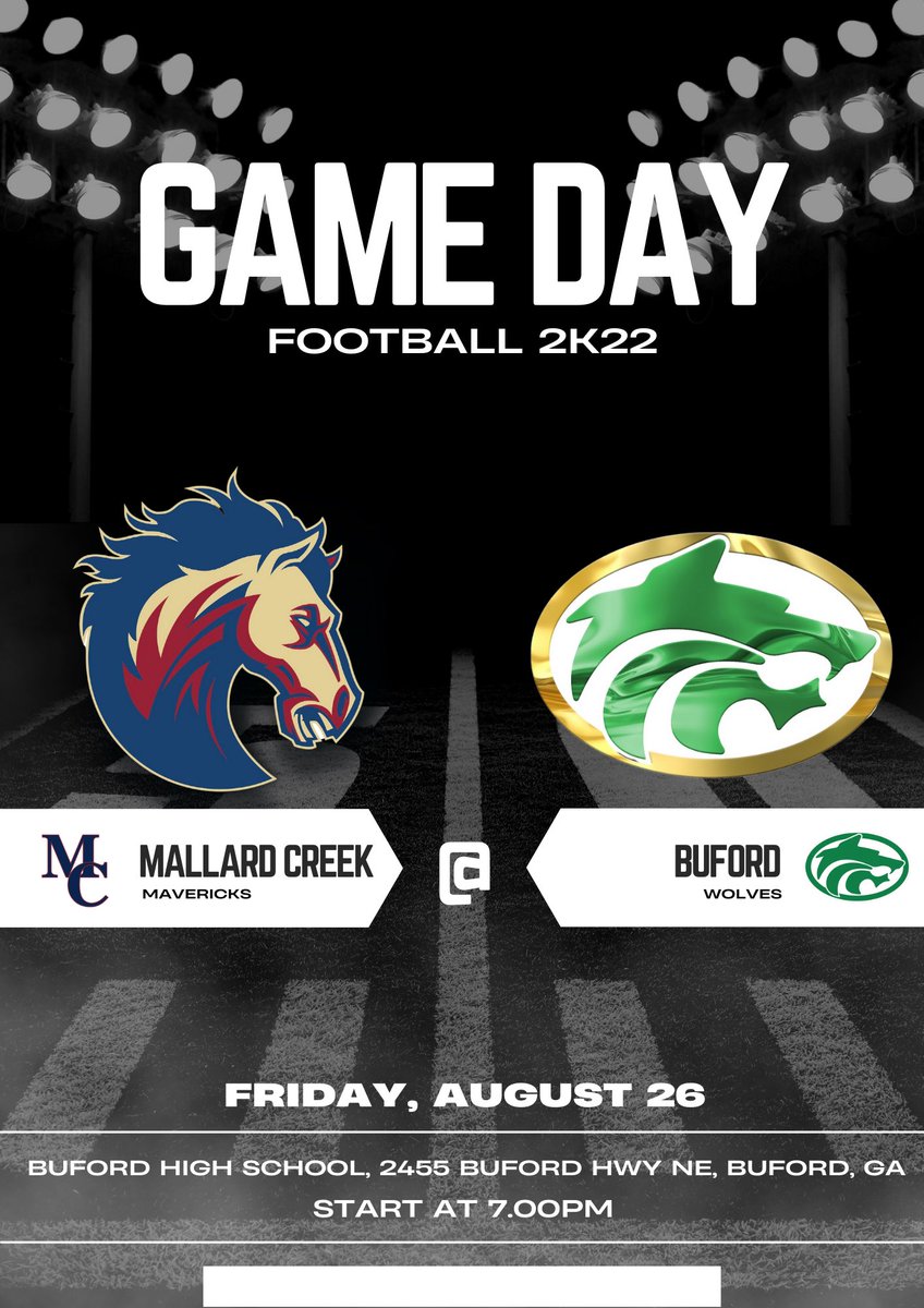 🚨🚨 GAME DAY Your @ToCreek Mavericks take on the top ten nationally ranked Buford Wolves tonight on the road! Looking forward to competing against this high quality program! @MCHS_Mavericks @ToCreek @CoachCoiro @CoachKTinsley