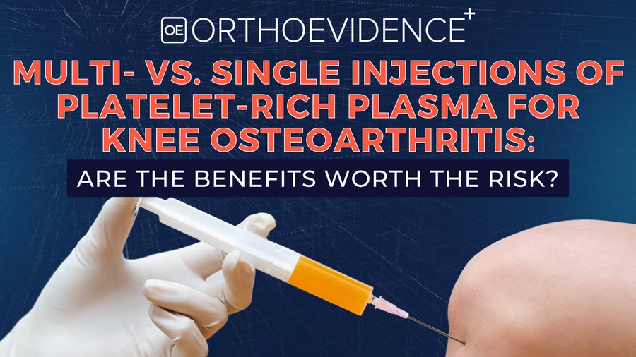 OrthoEvidence's tweet photo. PRP has largely been considered a safe and effective biological approach in the treatment of knee OA.⁣ However, it remains unclear whether or not multiple injections of PRP are superior to the single injection of PRP in knee OA patients.⁣ #orthotwitter
https://t.co/Awd069h696 https://t.co/SD0HFvvGxk