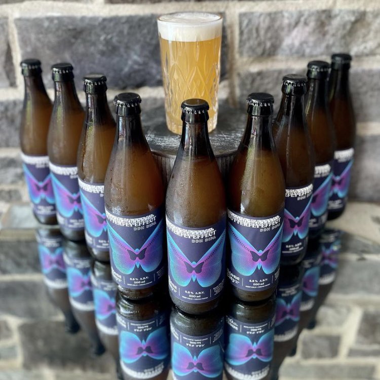 Butterfly Effect Double IPA (8.9%) takes flight. Small things can have significant, non-linear impacts on much more complex, larger systems. Some science with your beer.