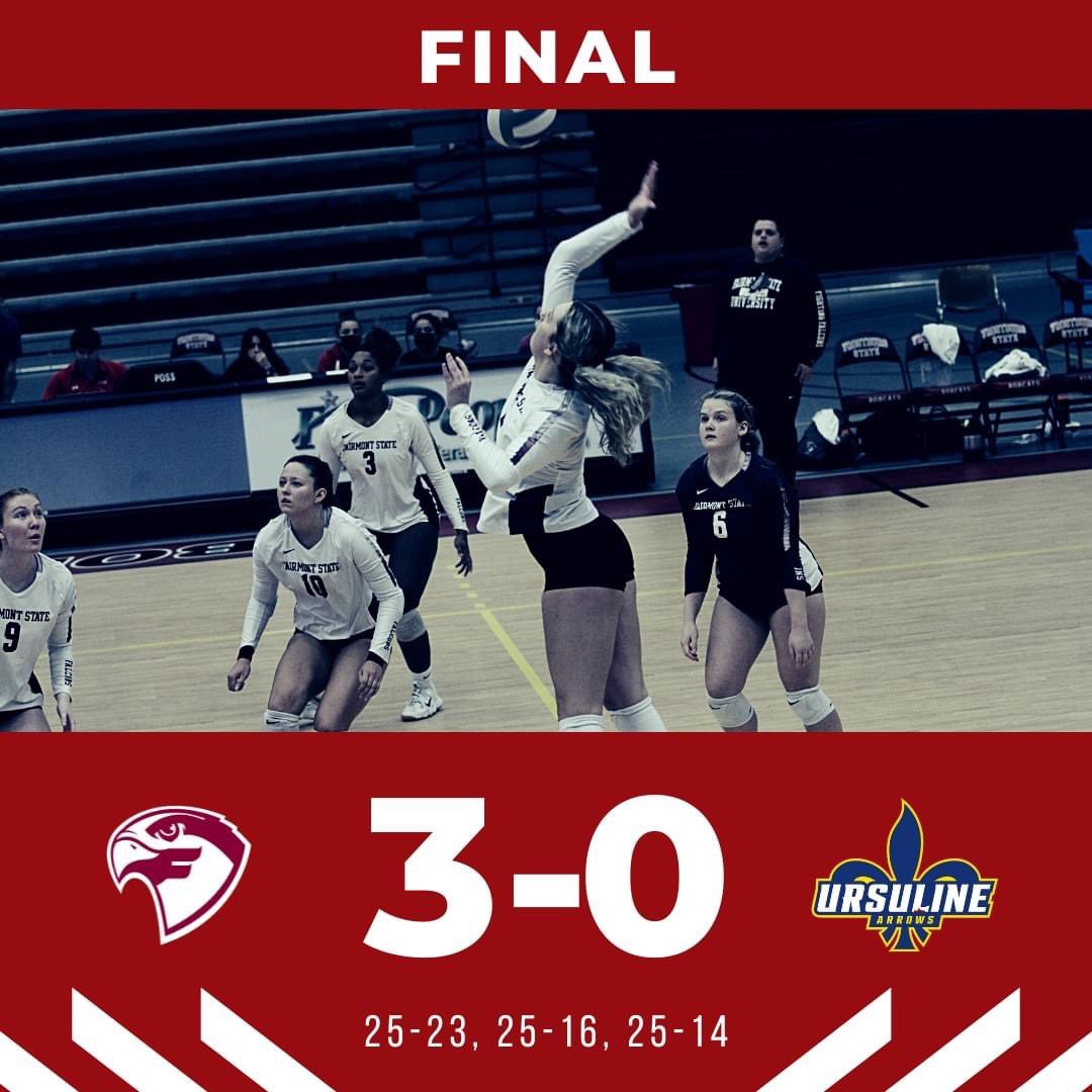 FairmontVball's tweet photo. Picked up win number one with a 3-0 (25-23, 25-14, 25-16) sweep over Ursuline in our season opener!  We are back on the court at 7 pm against Walsh! https://t.co/W8Q0cBdqad