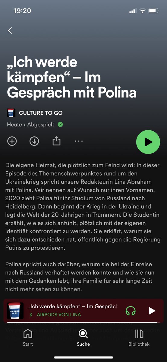 Der 1/3 Teilen der Podcastreihe zum #Ukrainekrieg mit dem <a href="/BdVBund/">BdV - Bund der Vertriebenen</a> ist jetzt online und gleichzeitig mein erster Podcast - (sehr, sehr seltsam sich selbst auf Spotify zu hören 😅) 

➡️open.spotify.com/episode/4IR5Iy…