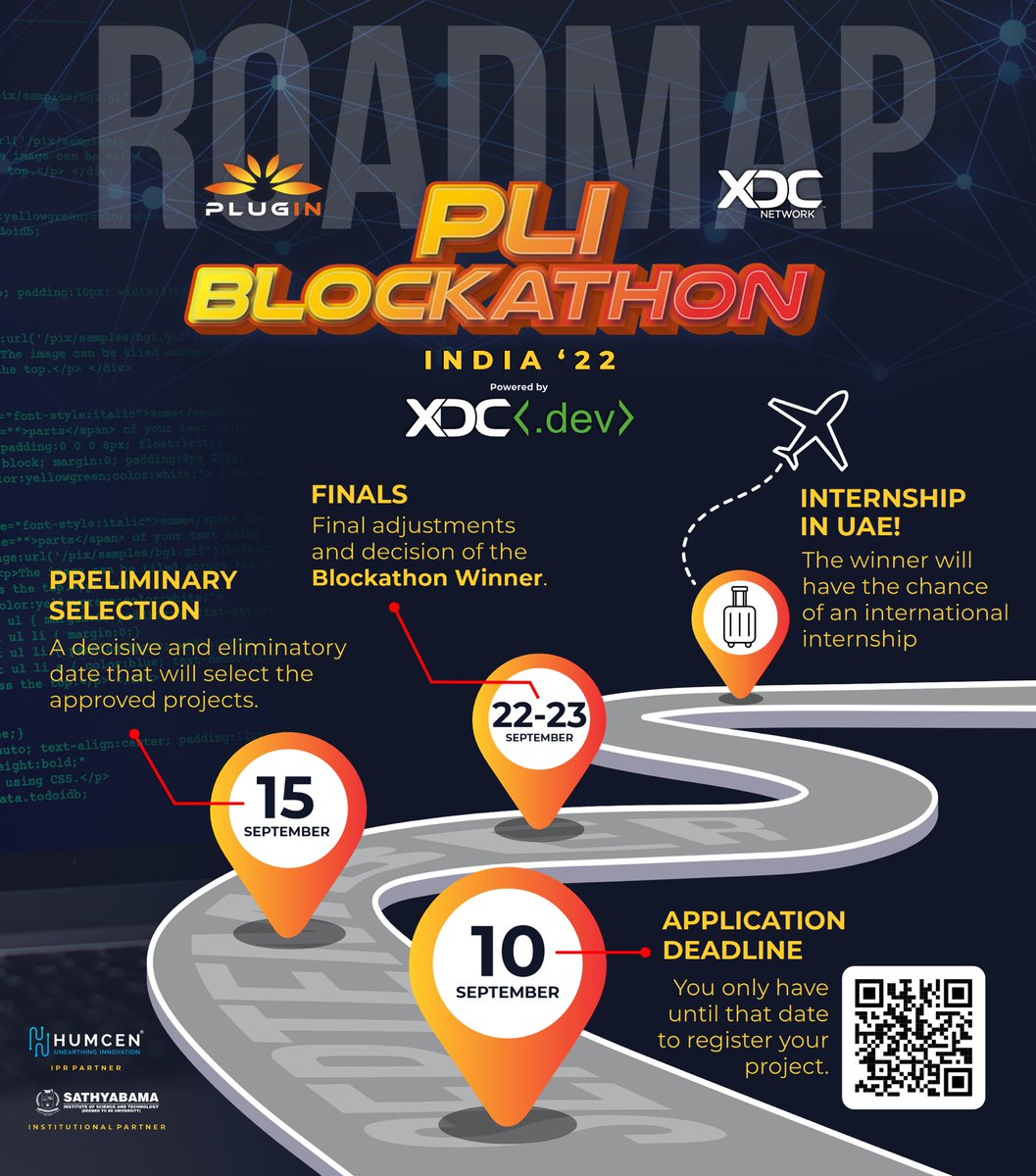GoPlugin's tweet photo. PLI BLOCKATHON INDIA ’22 invites all blockchain enthusiasts, experts in the field to develop decentralized applications on #XDCNetwork.

If you can Imagine it, you can Build it on #XDC!

#XDCNetwork
#PLI
#PluginWFN
#PluginEHR
#PluginYF
#FlyOutOfTheBox https://t.co/ASijmIT3DW