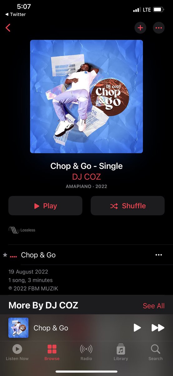 Yucee0423's tweet photo. Have you guys streamed "Chop & Go" by @djcoz234 ? I recommend you do cos itโs actually a banger ๐ฅ
Streaming link https://t.co/CjFMQgU3p1
#ChopnGo ๐
โโ๏ธ https://t.co/LS26rv9C6w