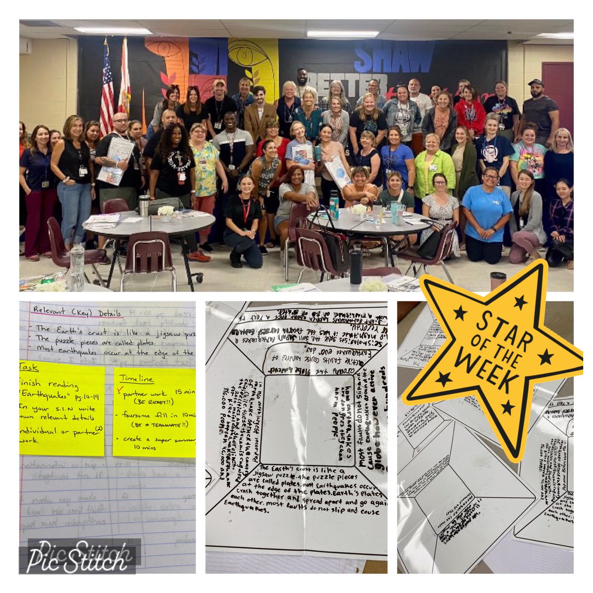 edgyeducation's tweet image. Shout out to @THEShawElem #SHAWsome #educators for being their remarkable selves! #studentevidence compliments of Mr. Peterson &amp;amp; his 4th grade #Superstar students! Go Shaw! #differencemakers #growthmindset 💥 🎯 @BollingerTracy @mc_teach_em @IE_empower #YesWeCan !