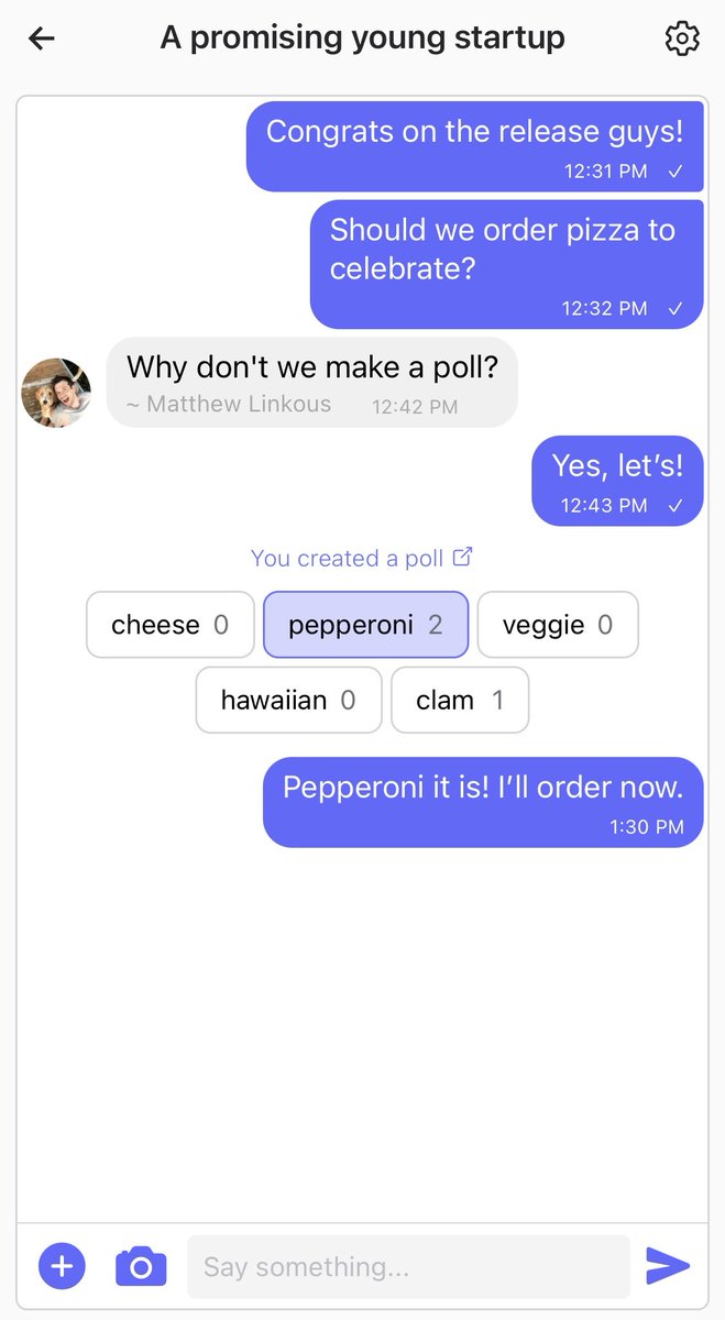 aspen_cloud's tweet photo. Quick poll: which chat platform does polls the best?

A. Aspen  🟩🟩🟩🟩🟩
B. Others 

Introducing Aspen Polls! They're super fast to make and highly configurable. Try them out now and put an end to group chat indecision!

https://t.co/8DmMqNusbZ https://t.co/ar9JLFDZRw