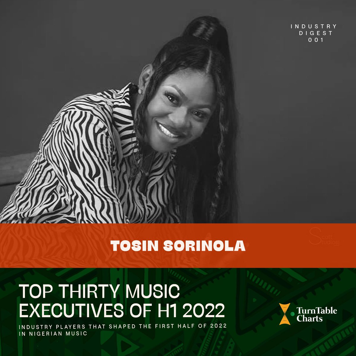 TurntableCharts's tweet photo. Meet the #TurnTablePowerList  for H1 2022 

— Bukola Sawyer Izeogu (@BukiHQ) 
— Tosin Sorinola (@tosinsho_)
— Alabi Moronfoluwa (@f0luade) 

See the full list here https://t.co/hMtXT3JAMz https://t.co/JEjGXFSHOX