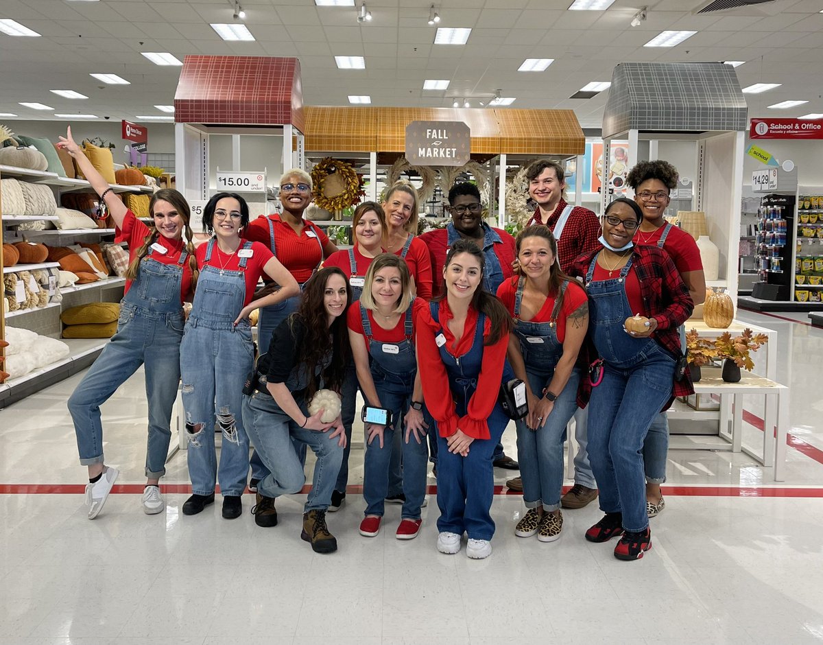 Target 2089 is the best “OVERALL!” Having a fun dress code Friday with the best team ever! ❤️🤍 #worksomewhereyoulove #D353 #T2089 <a href="/KinnearOnTarget/">DK</a> <a href="/NicoleHRTarget/">Nicole</a>