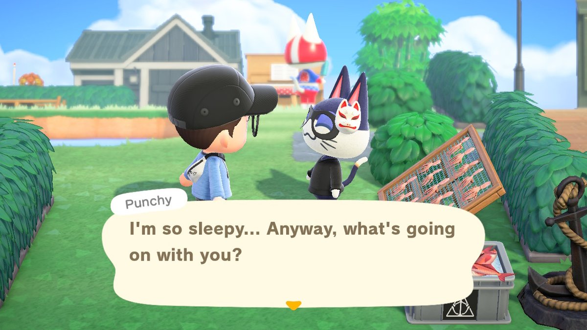 jumbled_journi's tweet photo. I just gave him that fox mask and that's how he wears it. XD #AnimalCrossing #ACNH #NintendoSwitch https://t.co/aCp4PJN3HI