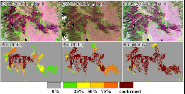 mikewulder's tweet photo. ๐ขVirtual constellation for #NRT change, probability map can be updated every 3 days. #virtcons
#Landsat 7, 8, #Sentinel2 A+B harmonized as input.
Shang et al. Near-real-time monitoring of land disturbance with harmonized Landsats 7โ8 and Sentinel-2 data.
https://t.co/IMxi3pkrDX https://t.co/TqcVymMZmF