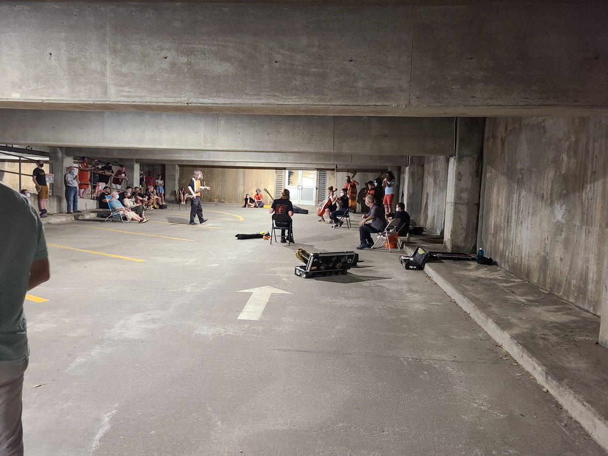 crduffy's tweet photo. @RaleighReporter @hopscotchfest Here's a photo of his performance in the garage last year.  Definitely worth stopping by. https://t.co/ypozwuR9O7