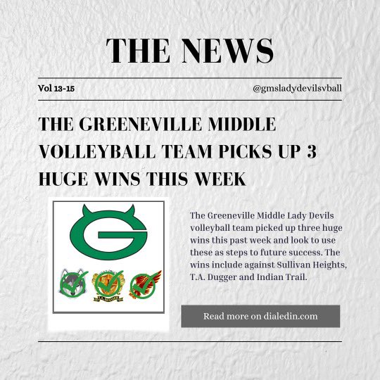 GMSDEVILSVBALL's tweet photo. Week 3 Recap❗️
@gms_tn @CoachMcCall65 @racheladamstn @jeremy_simerly https://t.co/UJxpOOK9go
