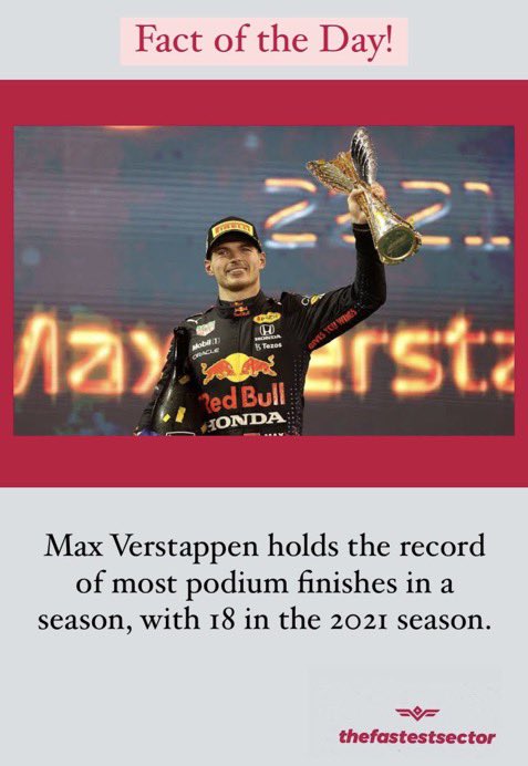 _TFSofficial's tweet photo. It could be broken this season too 👀

#f1 #formula1 #factoftheday #f1fact #maxverstappen #verstappen #redbullracing https://t.co/lhgggDP8ul