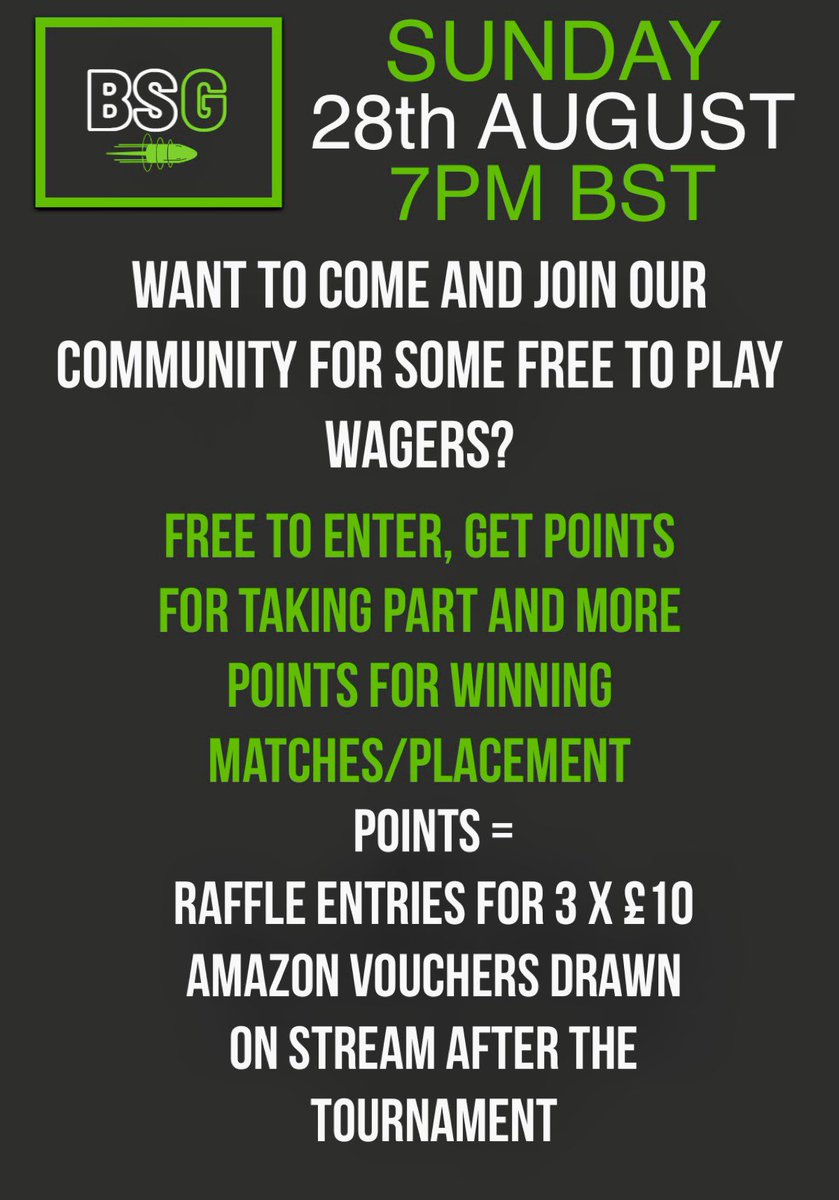 bsgaming_gg's tweet photo. BSG’s 1ST COD WAGER PLAY OFFS!

Interested? Follow the link to sign up below! Drop us a message to let us know you’ve signed up and jump into our DC to find out more info… 

https://t.co/nU5HPNLVdA

DISCORD ⤵️
https://t.co/QUVCxYGUEN

#BSG https://t.co/xE64x8Nd37