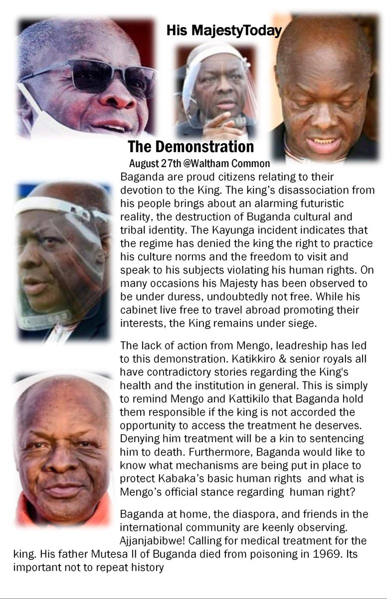 Eseri14's tweet photo. Stand for Kabaka who stands for health and wellbeing of Ugandans
@WalthamLocal1st
@BrandeisU
@Newswatch8
@ABC
@WCACTV
@BostonGlobe
@wbz
@7News
@BostonMagazine
@mfaboston
@gardnermuseum
@OntHumanRights
@WalthamMAPolice
@CityofWaltham
@WalthamMACTV https://t.co/cmNCk85oZM