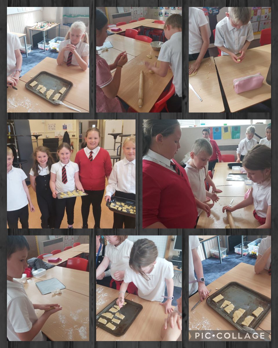 LadybankPS's tweet image. P5/6 were busy making shortbread this afternoon! Lots of numeracy learning and great team work. And the school smelled amazing!! #FridayCooking #Teamwork #Yum