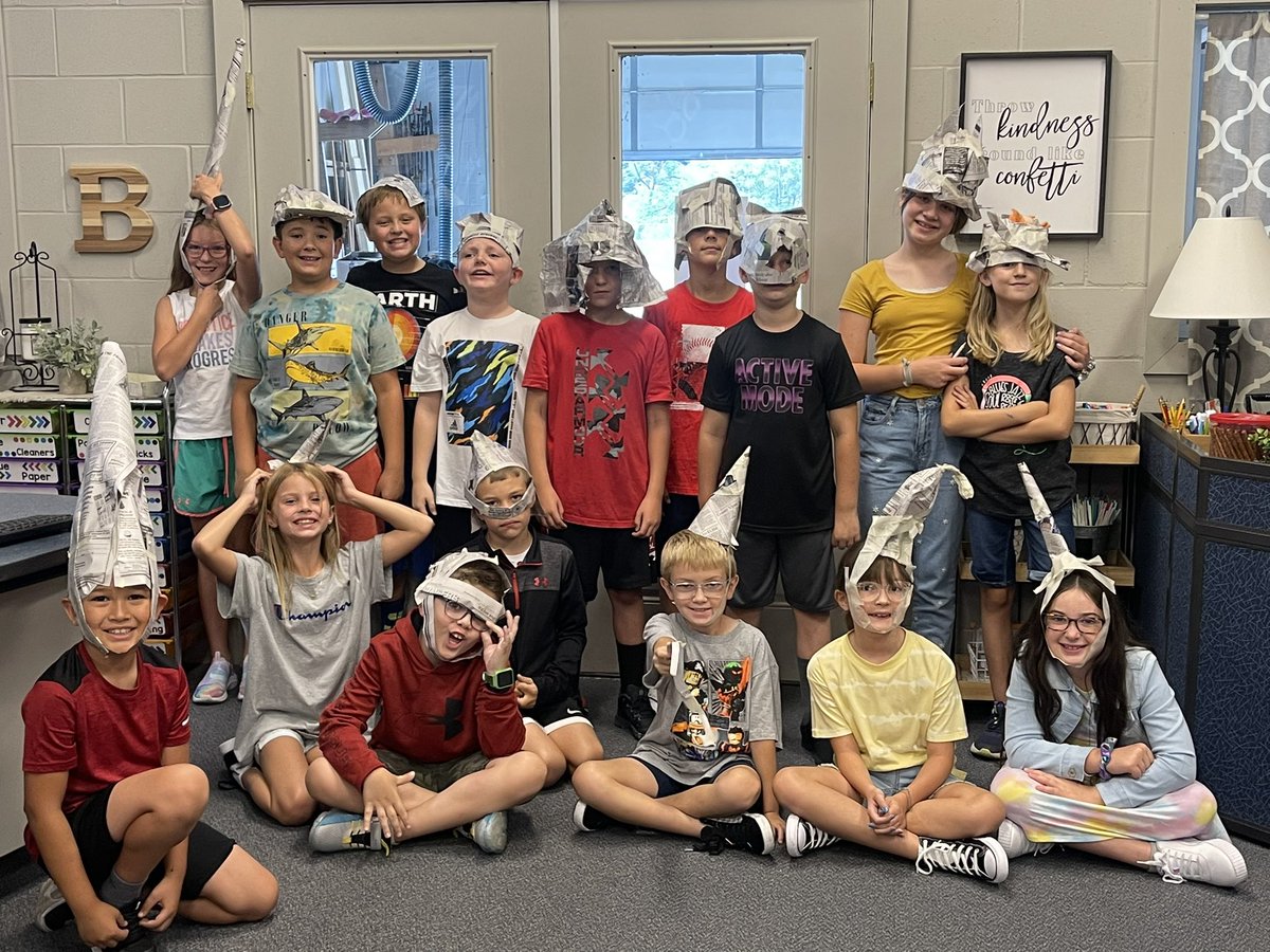 Team Building Challenge ⭐️ Design and build a hat out of newspaper! #StemEducation #STEM #STEMinPA <a href="/aasd_panthers/">Austin Area School</a> #teambuilding