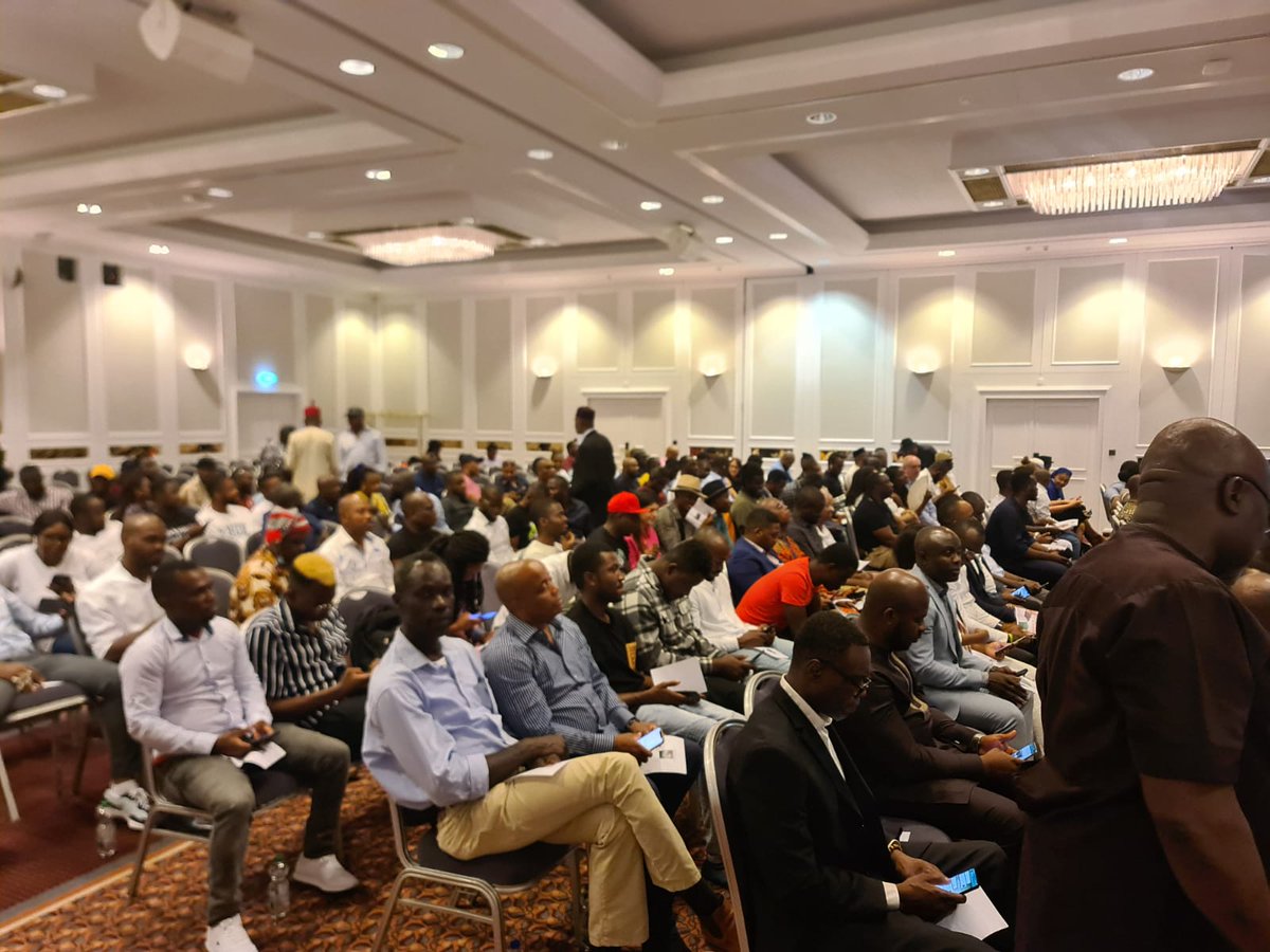 dubyibe's tweet photo. Peter Obi is changing Nigeria political process and it's good for our democracy. @PeterObi in Germany. E choke, the hall is filled up and HE @PeterObi has not arrived. #waspapping #Obidatti023 #PeterObi4President2023 #Wike https://t.co/a4i7psx666