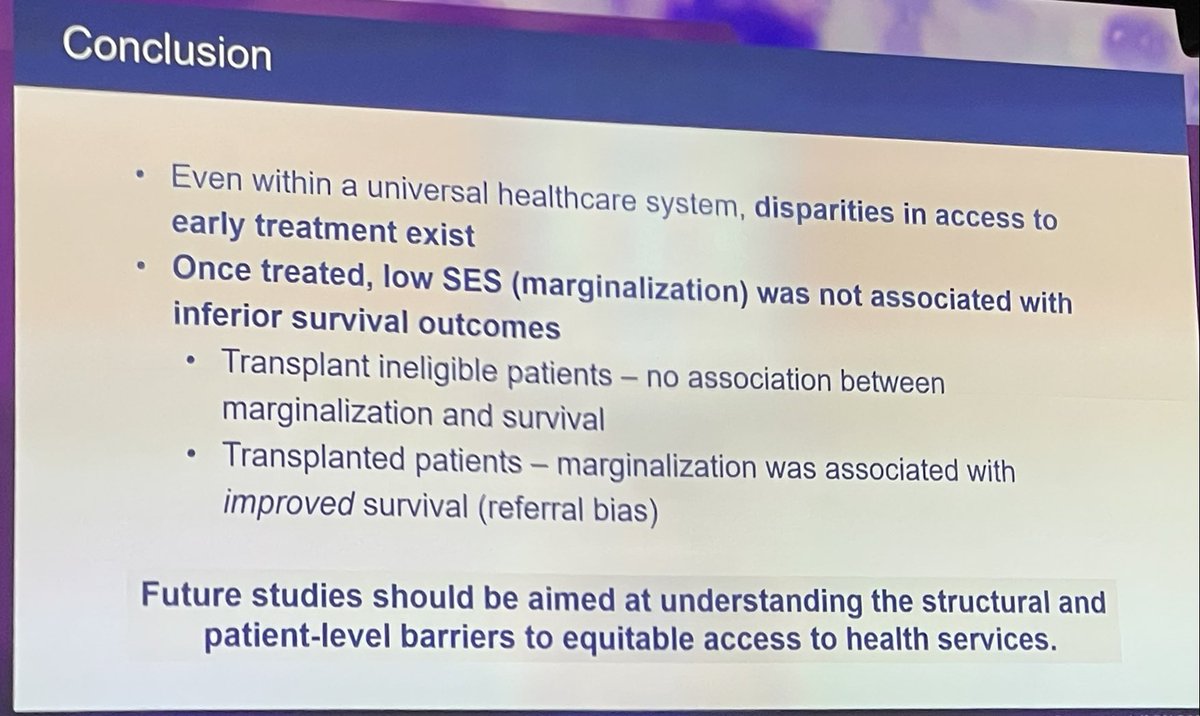 Daniel Auclair (@auclairdan) on Twitter photo Important discussion by Dr. Alissa Visram at #IMS2022 on the impact of marginalization on treatment receipt and OS in NDMM in a population-based Ontario, Canada cohort #mmsm Important discussion by Dr. Alissa Visram at #IMS2022 on the impact of marginalization on treatment receipt and OS in NDMM in a population-based Ontario, Canada cohort #mmsm