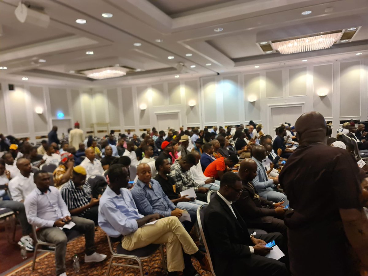 dubyibe's tweet photo. Peter Obi is changing Nigeria political process and it's good for our democracy. @PeterObi in Germany. E choke, the hall is filled up and HE @PeterObi has not arrived. #waspapping #Obidatti023 #PeterObi4President2023 #Wike https://t.co/a4i7psx666
