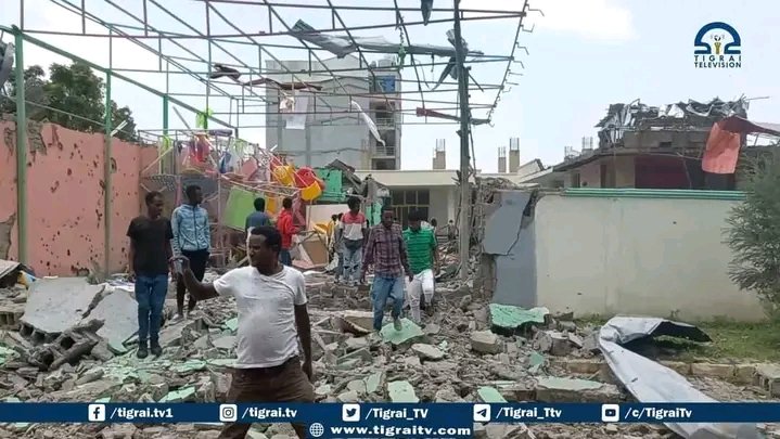 TigrayAdey43's tweet photo. Breaking News The terrorist government of Ethiopia bombed the school while the children were in school in Mekele today. Heart breaking news.
##StopwaronTigray https://t.co/QiPoh4r01M https://t.co/kPOHMZl6nP