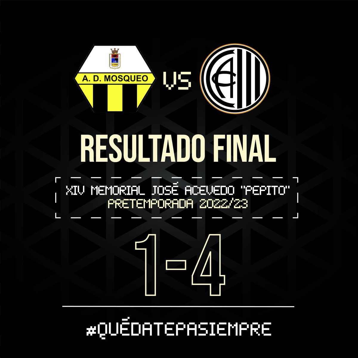 ClubAtlCentral's tweet photo. 🔊 PRETEMPORADA | #Mosqueo - #Central | 45' | 1-4 | ¡Final del partido 🤝🔥 con victoria del #Central! 🤩🤩🤩
#QuédatePaSiempre ⚫⚪⚽️ https://t.co/fGoRtdZkFw