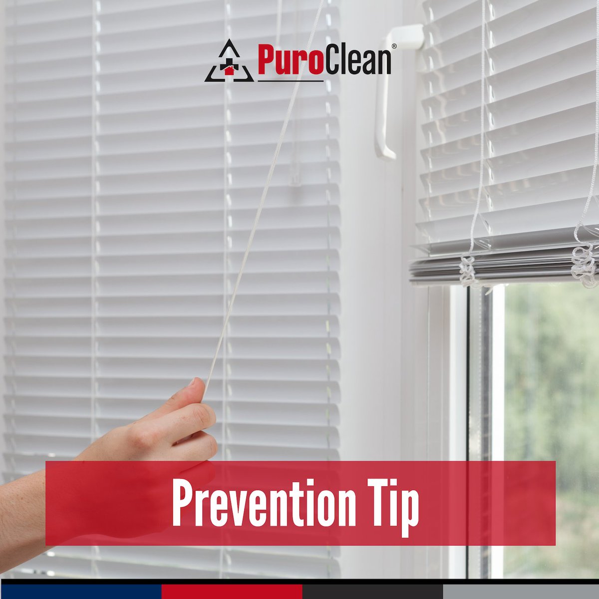 Closed blinds can keep your living space cooler, especially in rooms with direct sunlight.

#HomeMaintenance #PuroClean #HomeTips