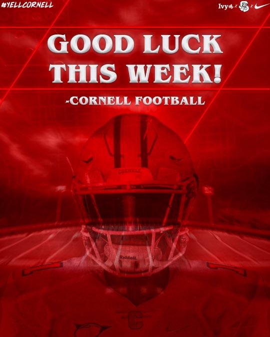 Cornell with some gameday luck🤞🏾 #YellCornell