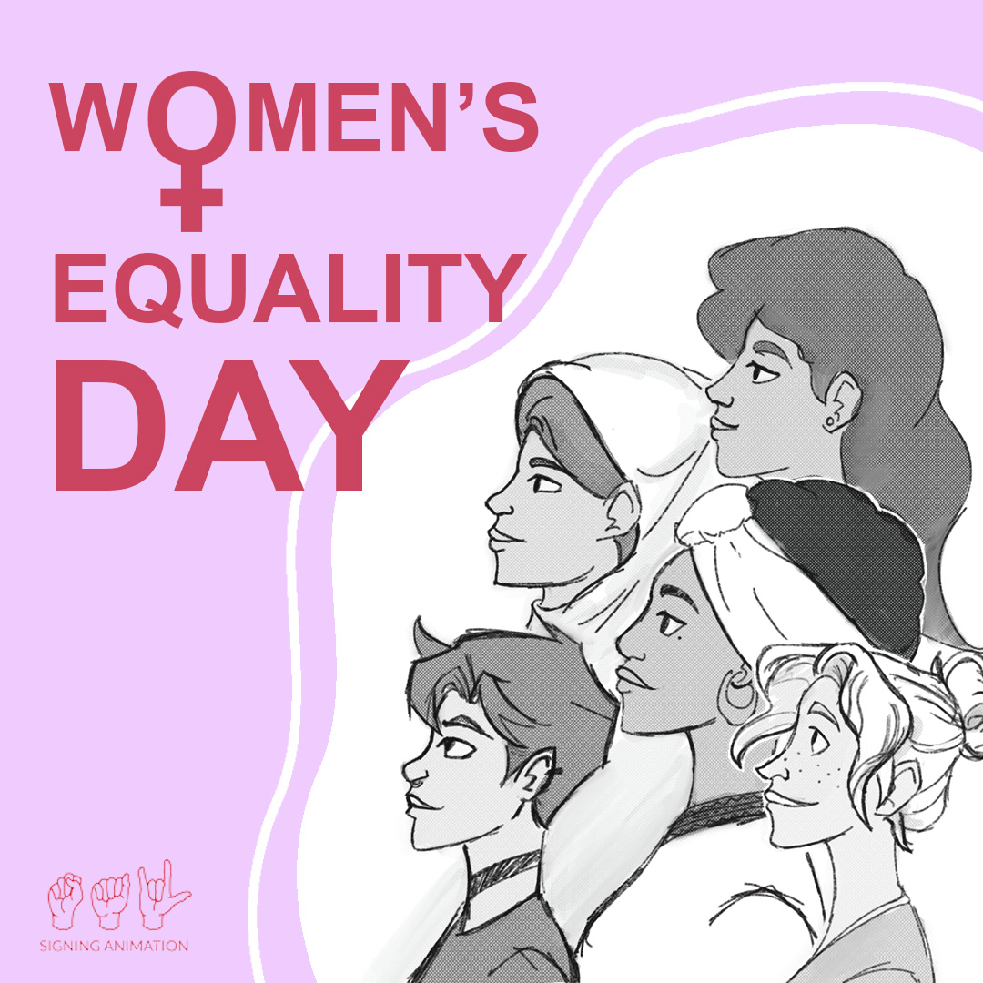 SignAnimation's tweet photo. Happy Women's Equality Day from Signing Animation! I believe you can do it!
Drawing by: Eloisa Basillio
#deaf #deafcommunity #deafartist #HoH #hardofhearing #animation #deafanimation #deafanimator #2D #3D #asl #americansignlanguage #signlanguage #deafstories #deafculture https://t.co/Dkn40M37wz
