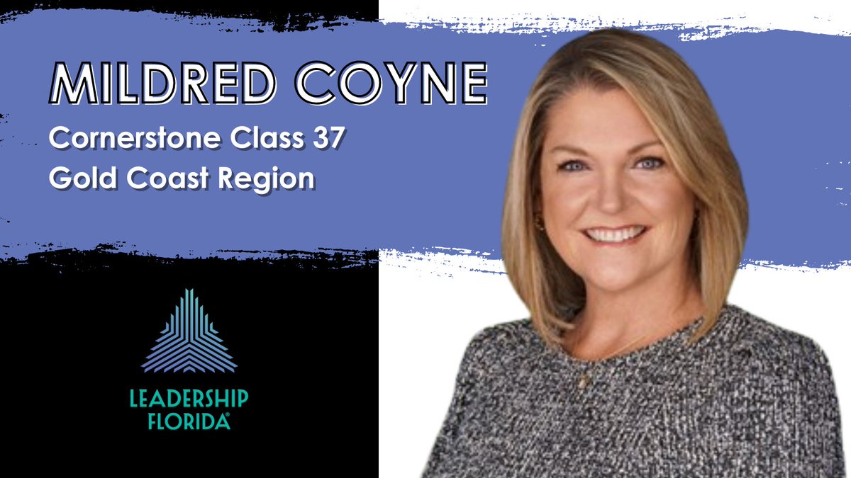LeadershipFla's tweet photo. Mildred Coyne (#CornerstoneClass37, #GoldCoastRegion) was appointed to the Commission for Independent Education by @GovRonDeSantis and will serve as its chair. She is currently the senior VP for #workforce education &amp; #innovation at @BrowardCollege. 🍎💡 https://t.co/bdEKxxPE0h