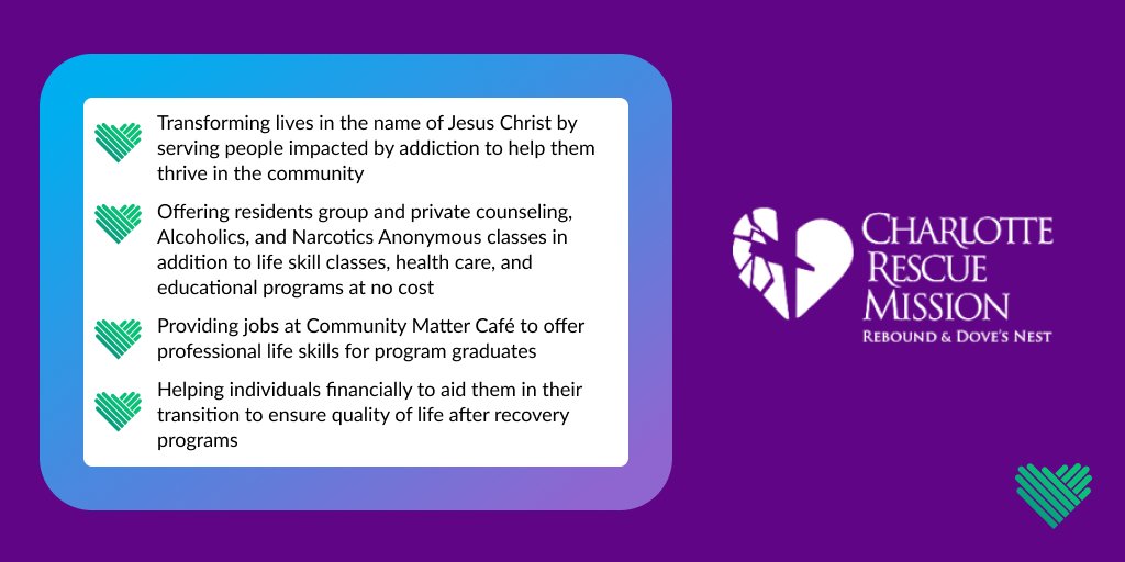 LendingTree Foundation (@ltreefoundation) on Twitter photo Say hello to <a href="/cltrescue/">Charlotte Rescue Mission</a>, a 2021-23 LendaHand Alliance Cohort member, founded in 1938 in Charlotte to transform the lives of individuals caught at the intersection of addiction and homelessness, and to equip them to thrive in the community and to promote upward mobility #lendahand Say hello to <a href="/cltrescue/">Charlotte Rescue Mission</a>, a 2021-23 LendaHand Alliance Cohort member, founded in 1938 in Charlotte to transform the lives of individuals caught at the intersection of addiction and homelessness, and to equip them to thrive in the community and to promote upward mobility #lendahand