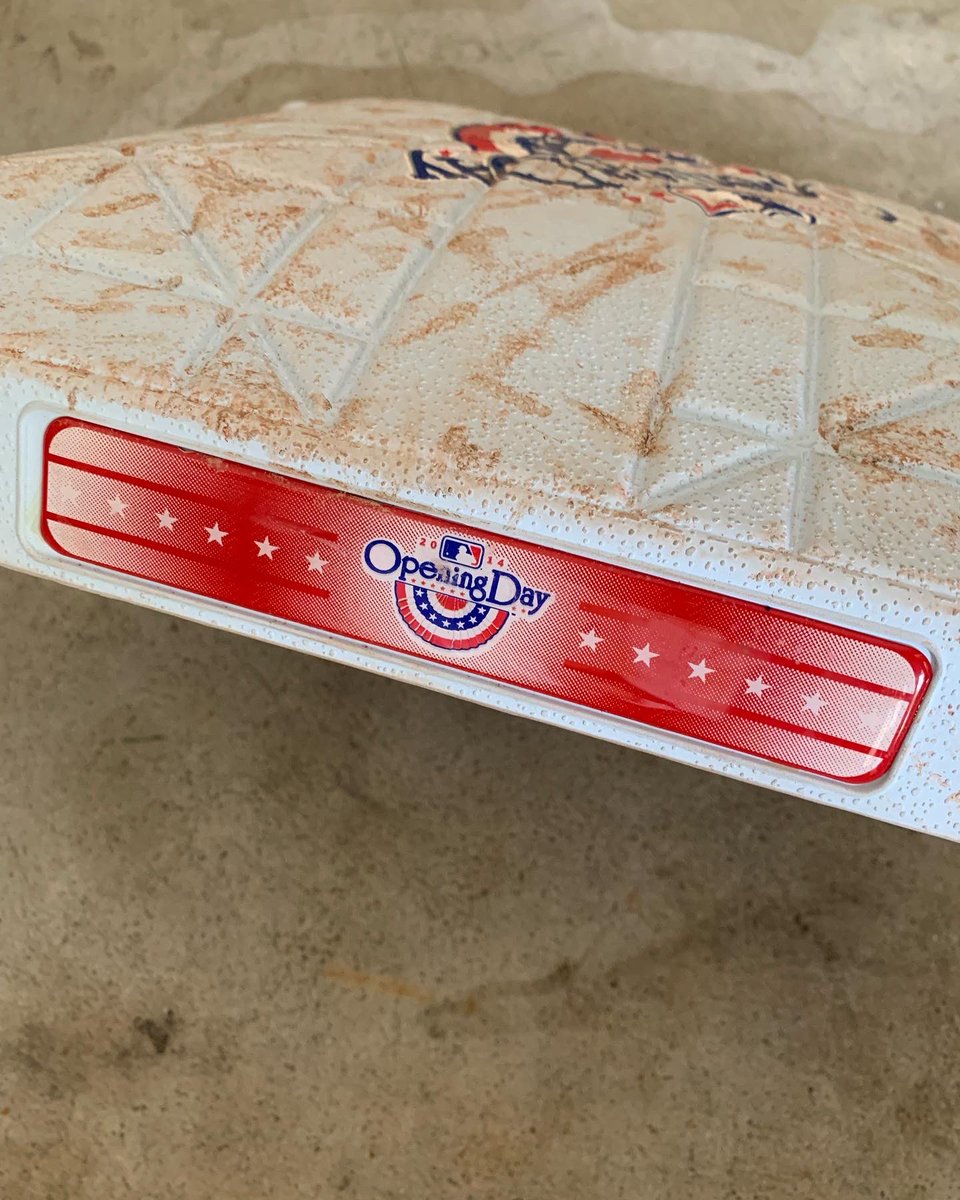 DealerTip's tweet photo. Opening day 2014 Cleveland Indians base $500. #baseball #openingday #progressivefield #jacobsfield #indians #guardians #cleveland #clevelandindians #clevelandguardians #history #mlb https://t.co/FxrmfmlKVy
