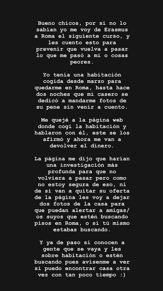 andreeeebt's tweet photo. IMPORTANTE LEER SI TE VAS DE ERASMUS A ROMA!!!!!! 
Compartid para que llegue al máximo de personas posibles, y si alguien me puede ayudar a mi en búsqueda de habitación en Roma sería de muchísima ayuda 🙏🏽💛 https://t.co/DiGwsRQy2f