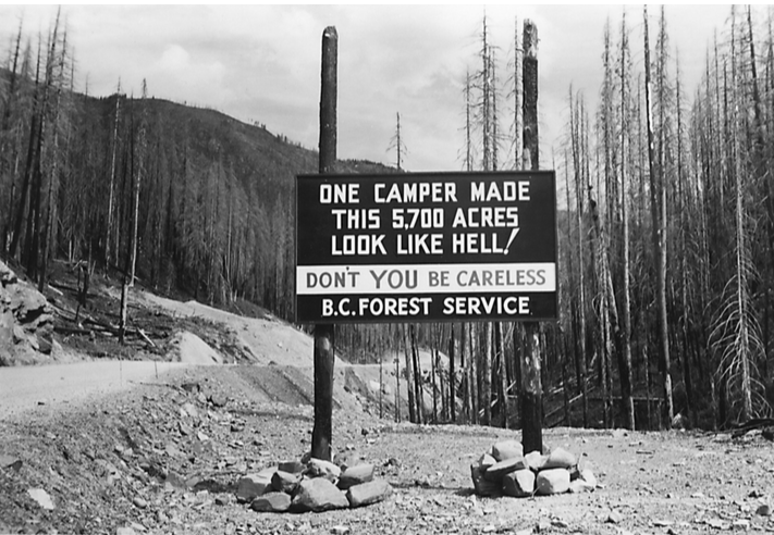 Manningpark's tweet image. This #FlashbackFriday sign was originally put up before the hanging cigarette gallows sign. The Department of Highways was objected to the word "hell" on a sign that everyone drove past, so they ended up taking this one down.
