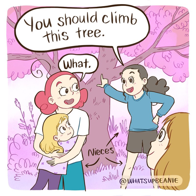 My nieces convinced me to climb a tree (1/3) 