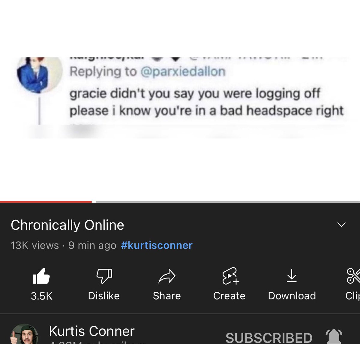 MCRTWT ON KURTIS' VIDEO LMAOOOO