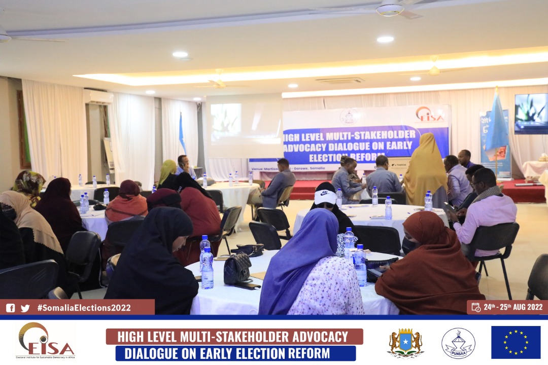 High level Multi-Stakeholder Advocacy Dialog on early Election Reform convened in Garowe in collaboration with PUNSAA. 
<a href="/EISAfrica/">EISA</a> @PUNSAA5 
<a href="/EU_FPI/">EU Service for Foreign Policy Instruments 🌐</a>