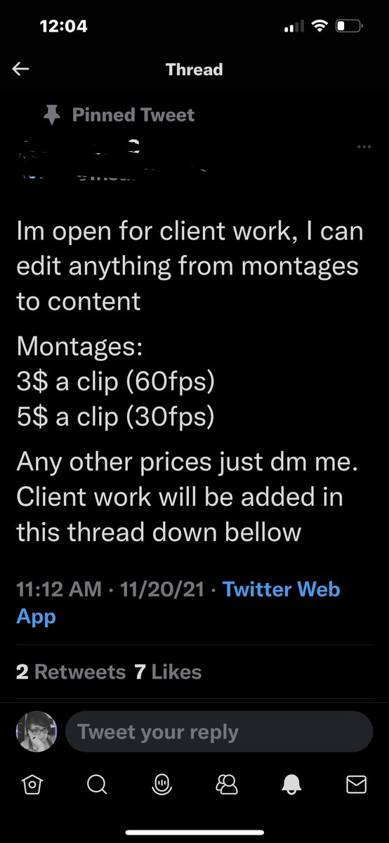 veeError's tweet image. This man’s charging per clip? Wth? Also if the fps is lower he charges more! Lmao