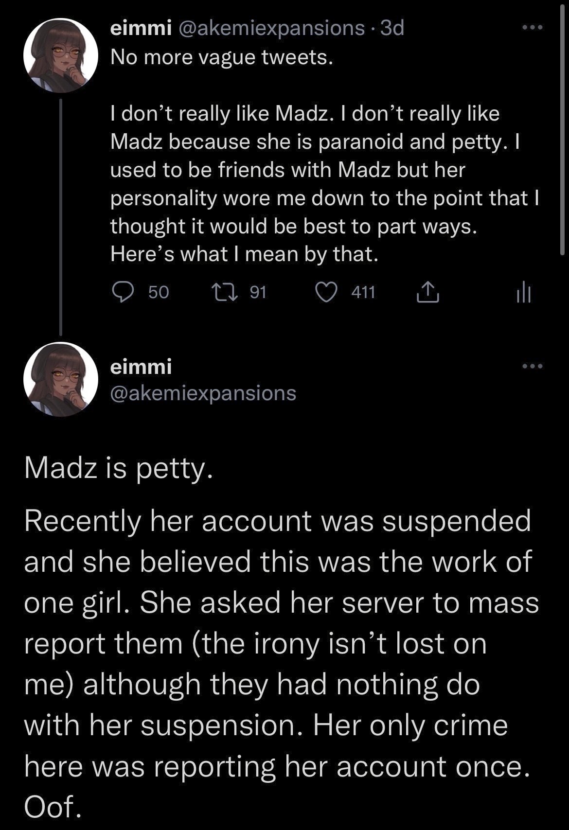 Out of Context Western Porn on X: In April of this year, Akemi Expansions  or Eimmi, posted a thread revealing some of her toxic behaviors after she  had gone after a small