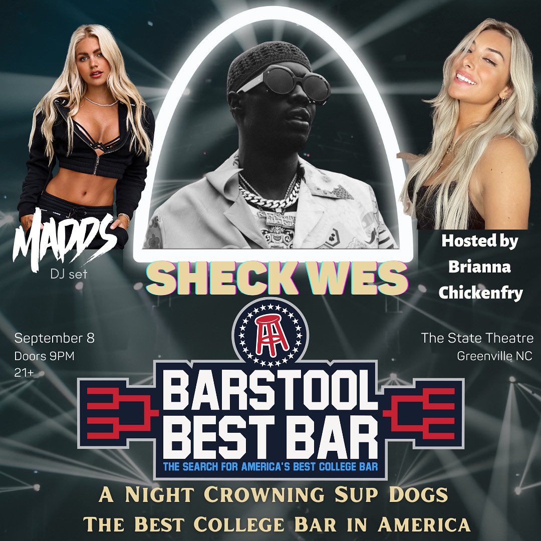 🚨TICKETS ARE LIVE🚨

Go to SupDogsTickets.com to get your tickets. They’ll go fast and you don’t want to miss out on seeing <a href="/BChickenfry/">Brianna Chickenfry</a> again. @MadisonLouch and <a href="/sheckwes/">Sheck</a> will be making appearances as well👀

<a href="/SupDogsECU/">Sup Dogs</a>